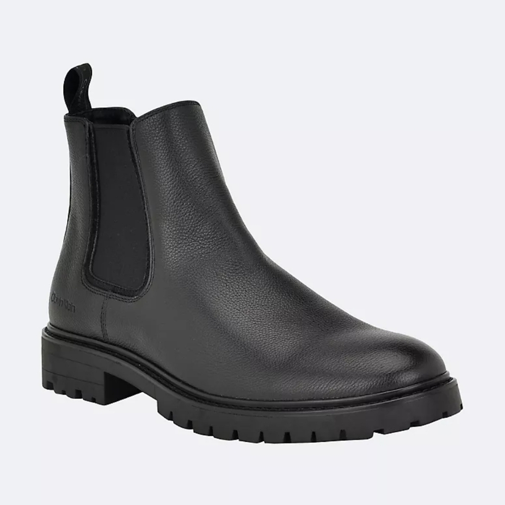 New Calvin Klein Boots, Men's Boots, Faux Leather, Black Boots, Size 10 Boots